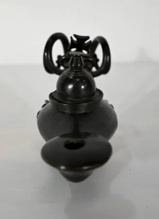 PAAR BRONZE-BENZINLAMPEN