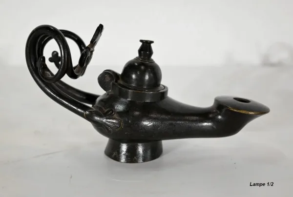 PAAR BRONZE-BENZINLAMPEN