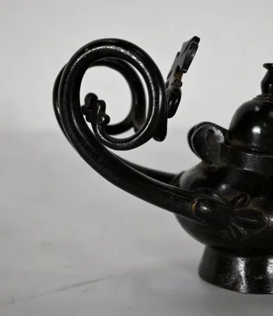 PAAR BRONZE-BENZINLAMPEN