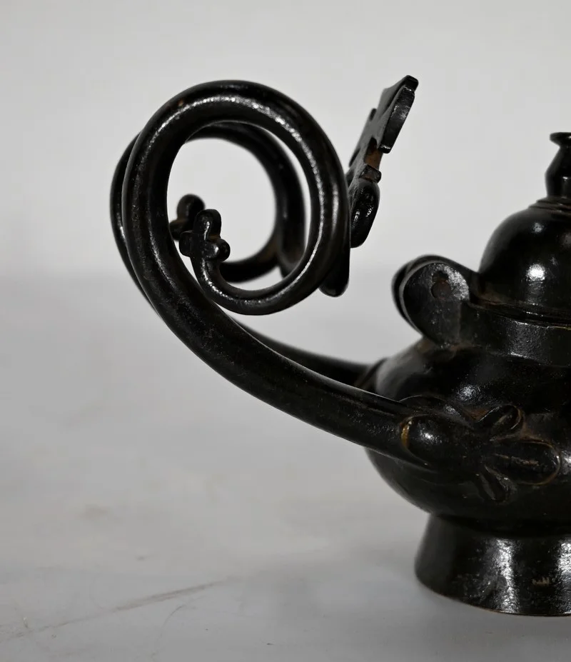 Paire de Lampes à huile en Bronze - 1900