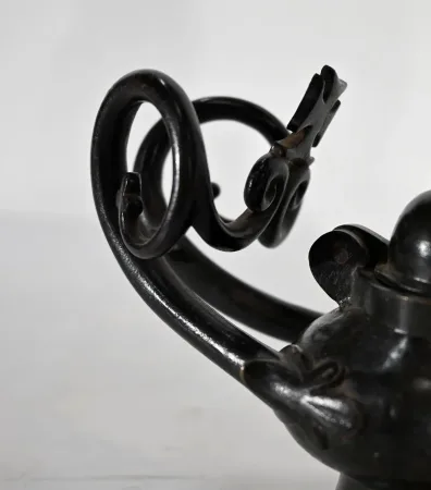 PAAR BRONZE-BENZINLAMPEN