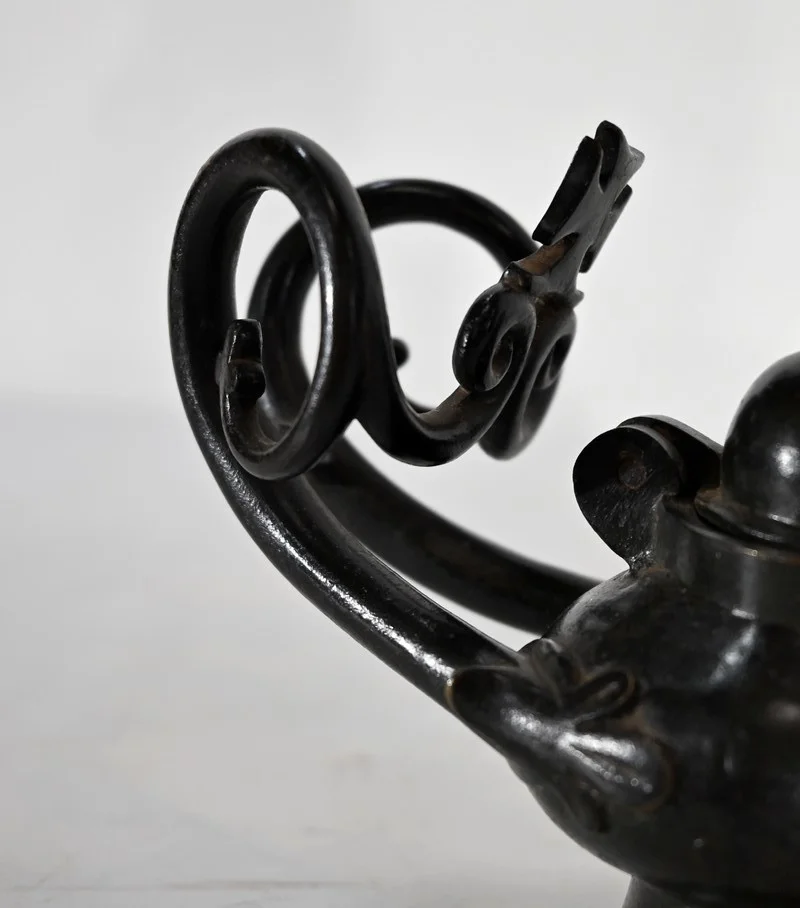 Paire de Lampes à huile en Bronze - 1900