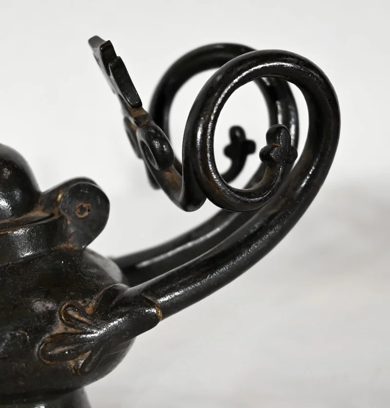 Paire de Lampes à huile en Bronze - 1900