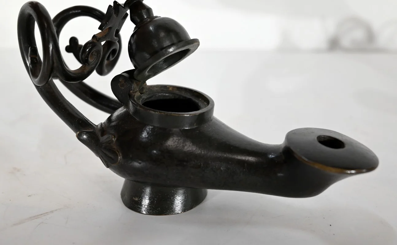 Paire de Lampes à huile en Bronze - 1900