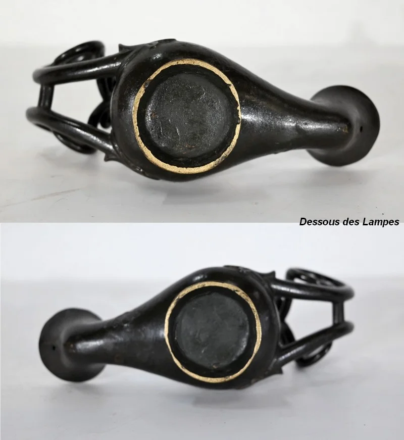Paire de Lampes à huile en Bronze - 1900