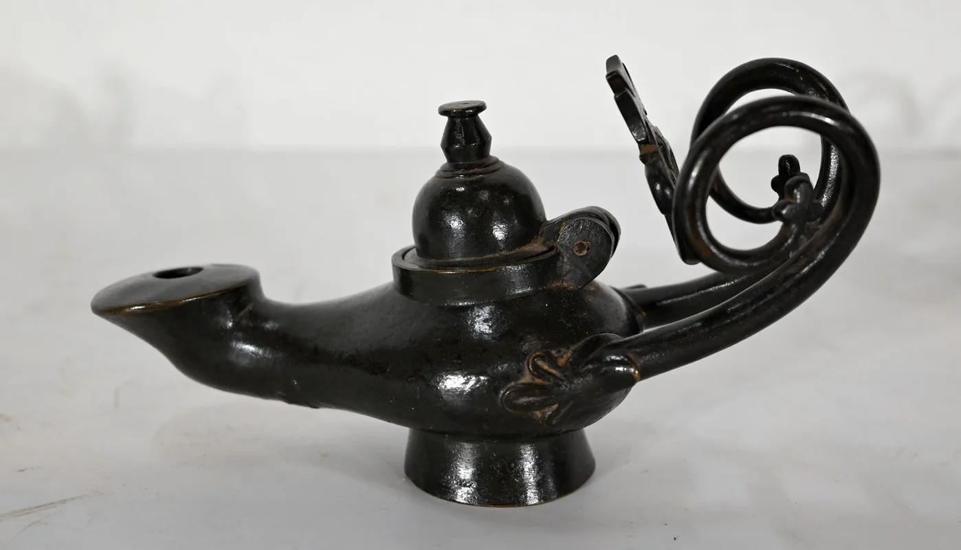 Paire de Lampes à huile en Bronze - 1900
