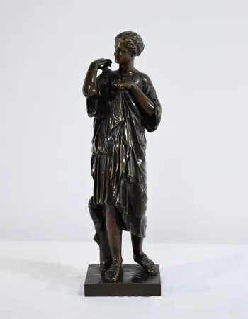 Bronze « Diane de Gabies », d’après Praxitèle – XIXe