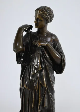 Bronze « Diane de Gabies », d’après Praxitèle – XIXe