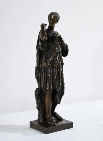 Bronze « Diane de Gabies », d’après Praxitèle – XIXe