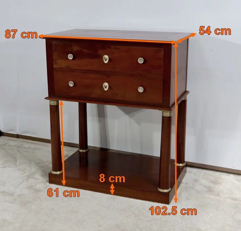Console Chiffonnière en Acajou, Empire – Début XIXe