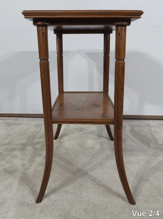 Table à Thé à Décors marquetés, signée E. Gallé, Art Nouveau – Fin XIXe