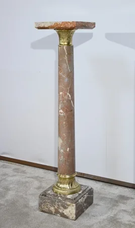 Colonne en Marbre à Plateau Pivotant - Fin XIXe