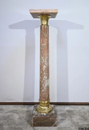 Colonne en Marbre à Plateau Pivotant - Fin XIXe
