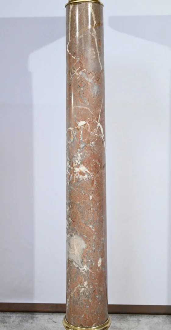 Colonne en Marbre à Plateau Pivotant - Fin XIXe