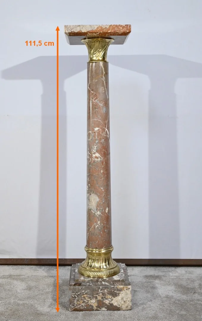 Colonne en Marbre à Plateau Pivotant - Fin XIXe