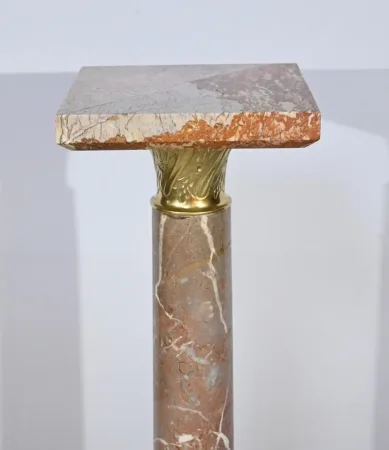 Colonne en Marbre à Plateau Pivotant - Fin XIXe