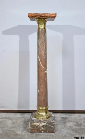 Colonne en Marbre à Plateau Pivotant - Fin XIXe