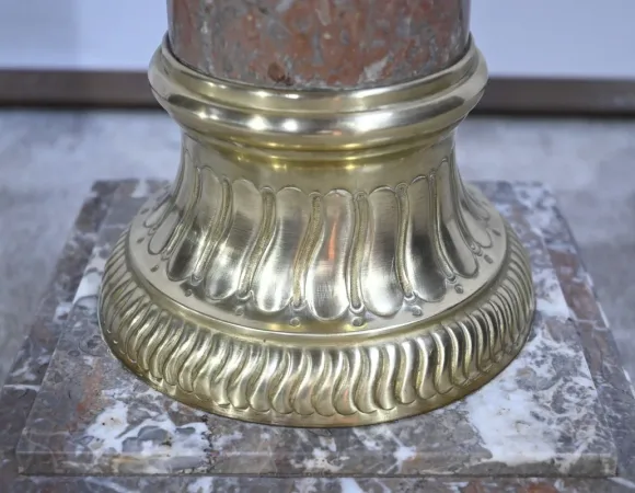 Colonne en Marbre à Plateau Pivotant - Fin XIXe
