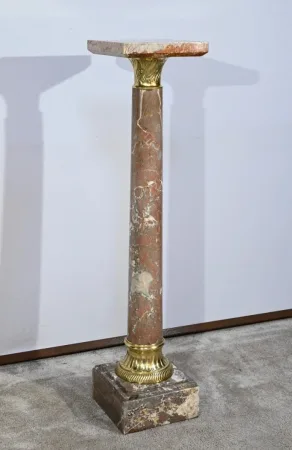 Colonne en Marbre à Plateau Pivotant - Fin XIXe