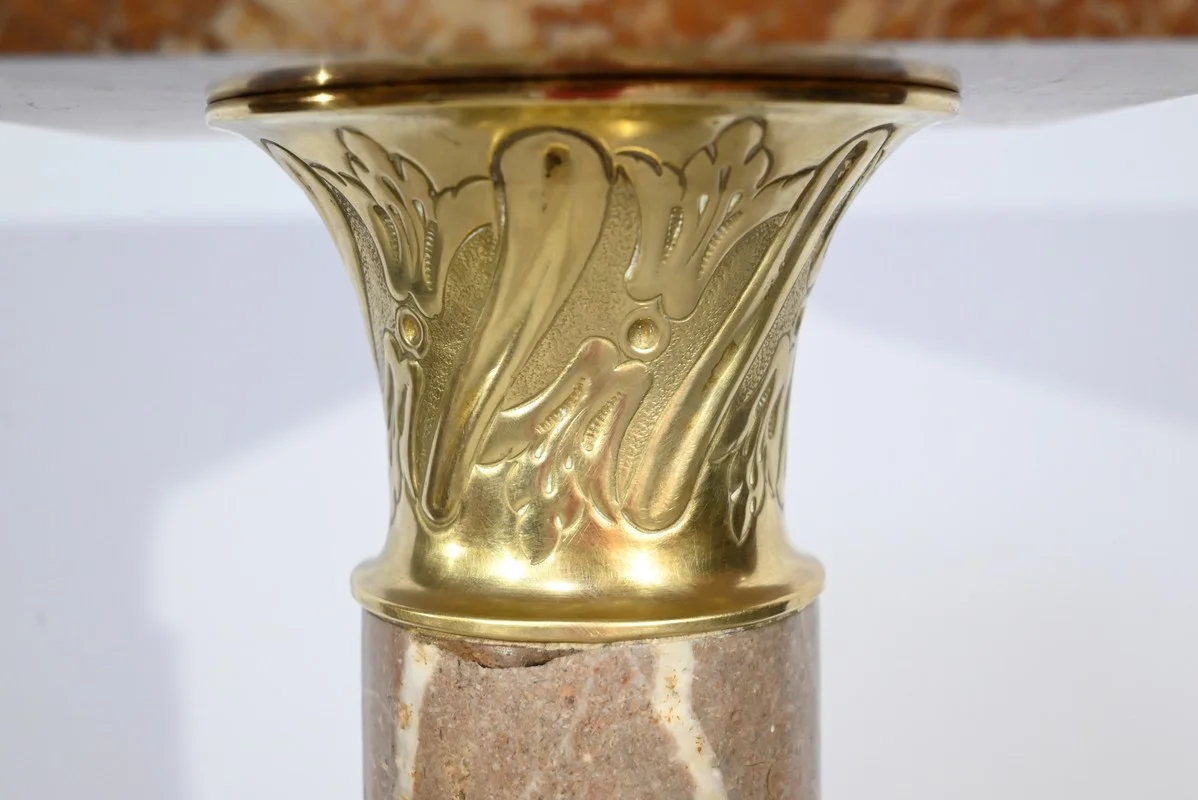 Colonne en Marbre à Plateau Pivotant - Fin XIXe