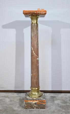 Colonne en Marbre à Plateau Pivotant - Fin XIXe