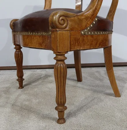 Fauteuil de Bureau en Frêne, Louis-Philippe – 2ème moitié XIXe