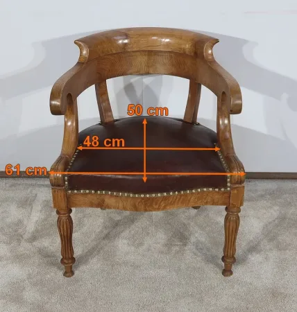 Fauteuil de Bureau en Frêne, Louis-Philippe – 2ème moitié XIXe