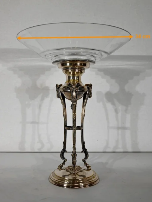 TELLER AUS MESSING UND GLAS