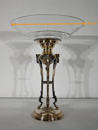 Importante Coupe en Laiton et Verre - 1930