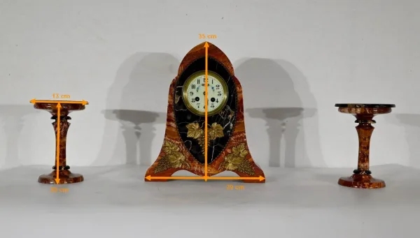 Garniture de Cheminée, Art Nouveau - Fin XIXe