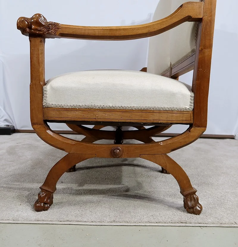Rare Banquette en Noyer Massif, style Renaissance – Fin XIXe