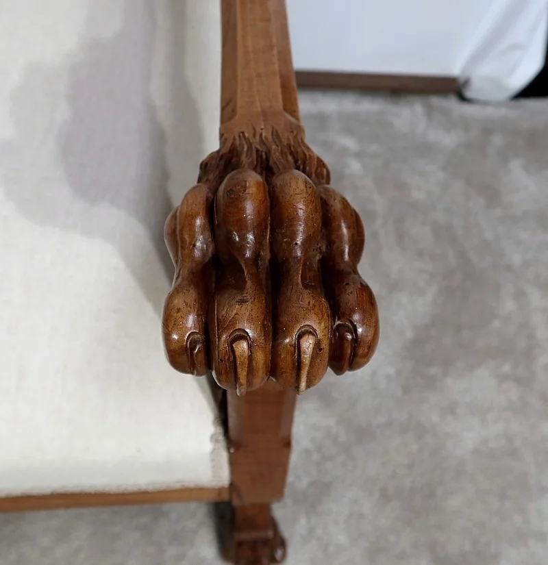 Rare Banquette en Noyer Massif, style Renaissance – Fin XIXe