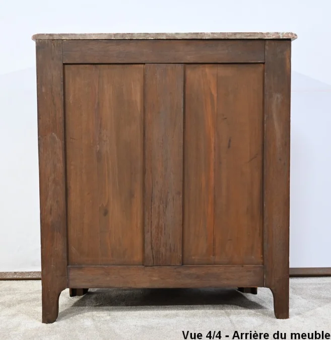Petite Commode Tombeau d’entre-deux en Bois de Violette et de Bois de Rose, style Louis XIV – 2ème moitié du XIXe