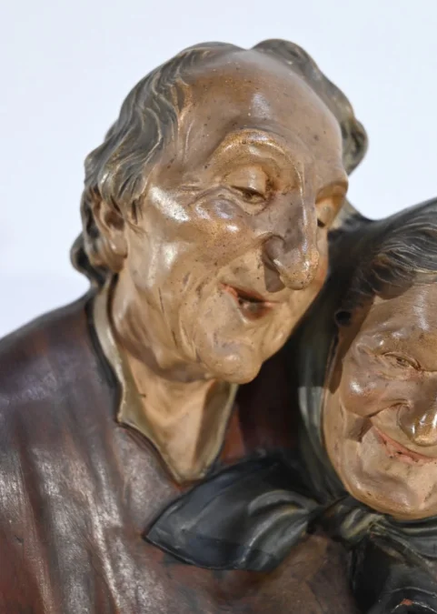 Steingut-Skulptur signiert Ezio Ceccarelli