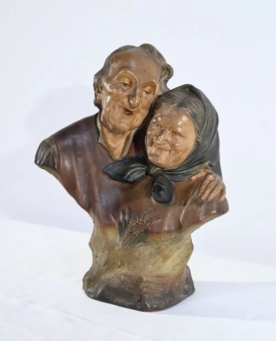 Steingut-Skulptur signiert Ezio Ceccarelli
