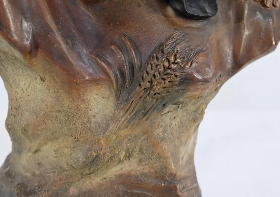 Steingut-Skulptur signiert Ezio Ceccarelli