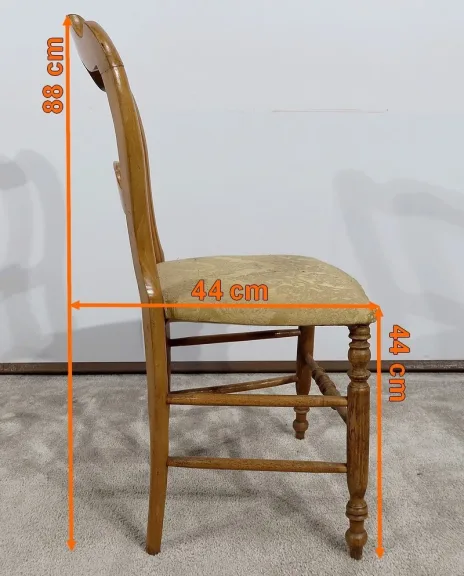 Paire de Chaises en Hêtre massif, style Louis-Philippe – Fin XIXe