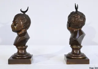 PAAR BRONZEBÜSTEN
