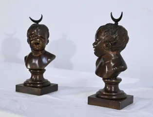 PAAR BRONZEBÜSTEN