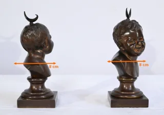 PAAR BRONZEBÜSTEN