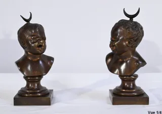 PAAR BRONZEBÜSTEN