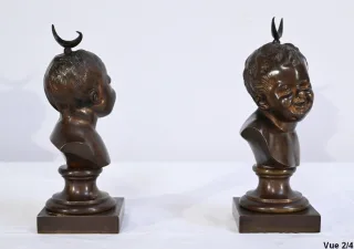 PAAR BRONZEBÜSTEN