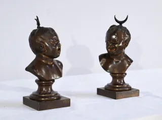 PAAR BRONZEBÜSTEN