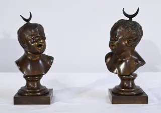 PAAR BRONZEBÜSTEN