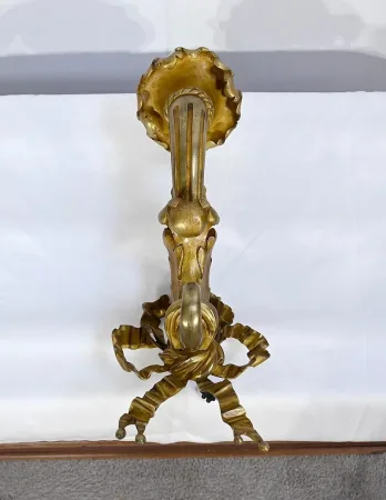 Important Flambeau en Bronze Doré, style Louis XVI, époque Napoléon III - Milieu XIXe