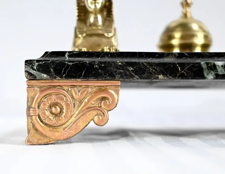 Encrier en Bronze et Marbre, style Empire – 1ère partie XIXe