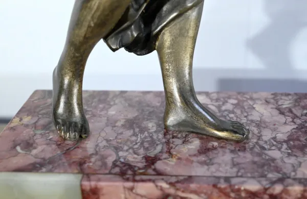 Sculpture en Régule et Marbre, Art Déco – Début XXe