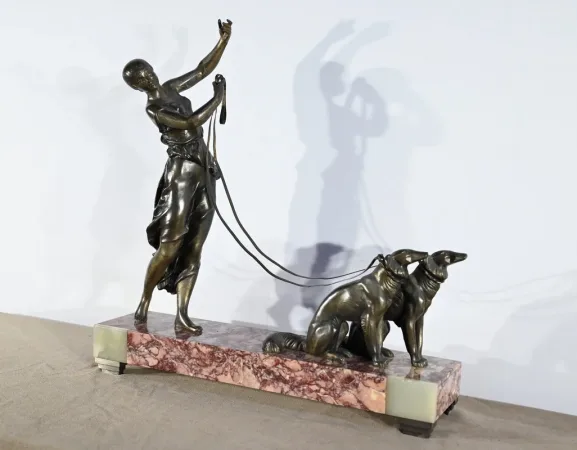 Sculpture en Régule et Marbre, Art Déco – Début XXe
