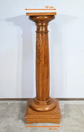 Importante Colonne en Chêne Massif – 1900