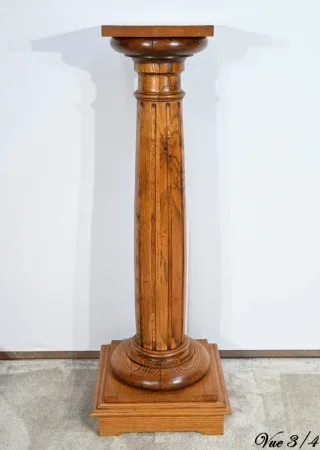Importante Colonne en Chêne Massif – 1900